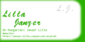 lilla janzer business card